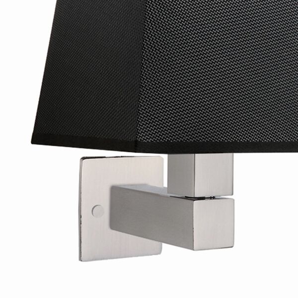 Бра Mantra Bahia [WALL LAMP SATIN NICKEL+SQUARE BLACK SHADE]