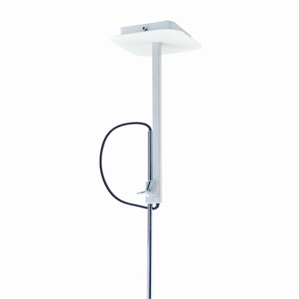 PENDANT E27 WHITE/CHROME+ROUND BLACK SHADE
