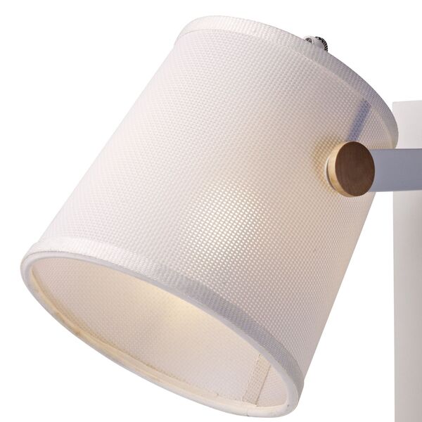 WALL LAMP SHADE 1L - [USB WHITE / WOOD]