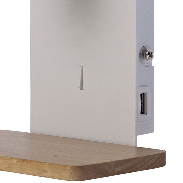 WALL LAMP LED - READER - [USB WHITE / WOOD]