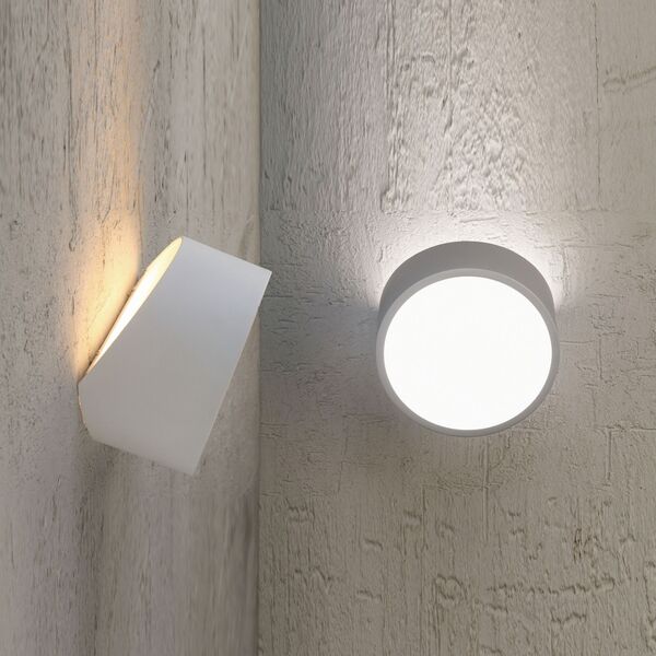 WALL LAMP 2L [ROUND MATT WHITE]