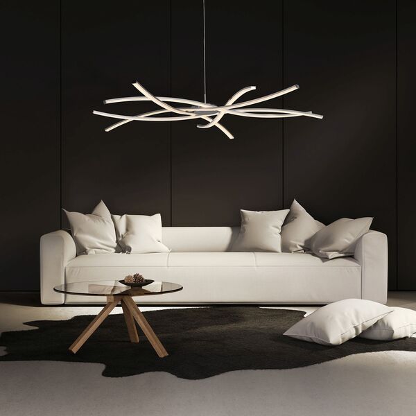 PENDANT [60W - DIMMABLE (AIRE) CHORME & SILVER]