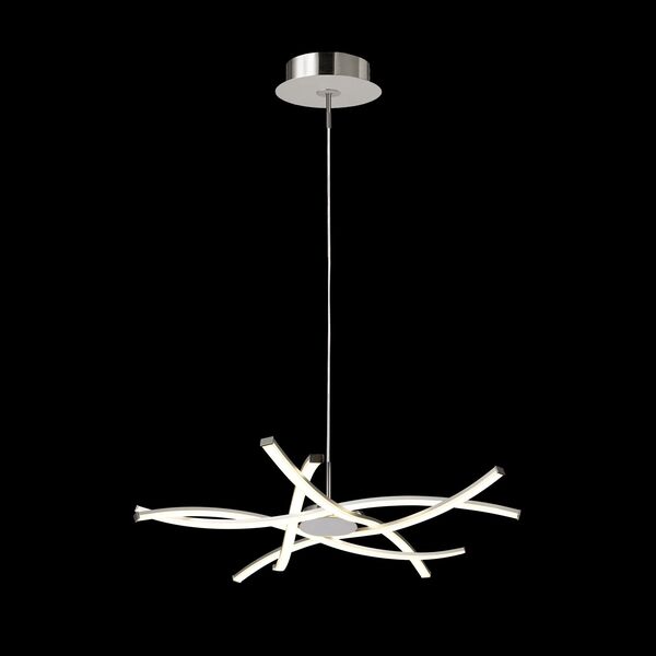 PENDANT [42W - DIMMABLE (AIRE) CHORME & SILVER]