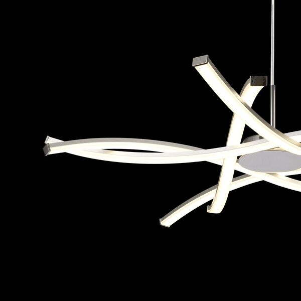 PENDANT [42W - DIMMABLE (AIRE) CHORME & SILVER]