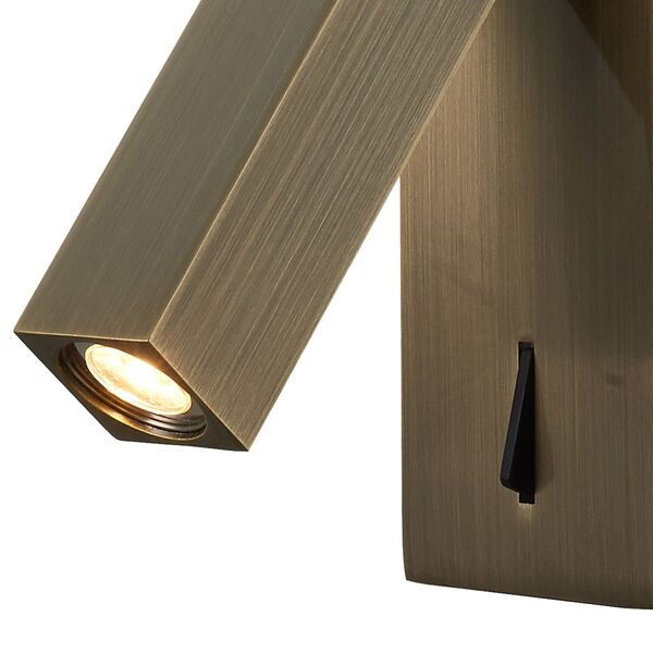 WALL READING LIGHT ANTIQUE BRASS  [3W 3000K ANTIQUE BRASS]