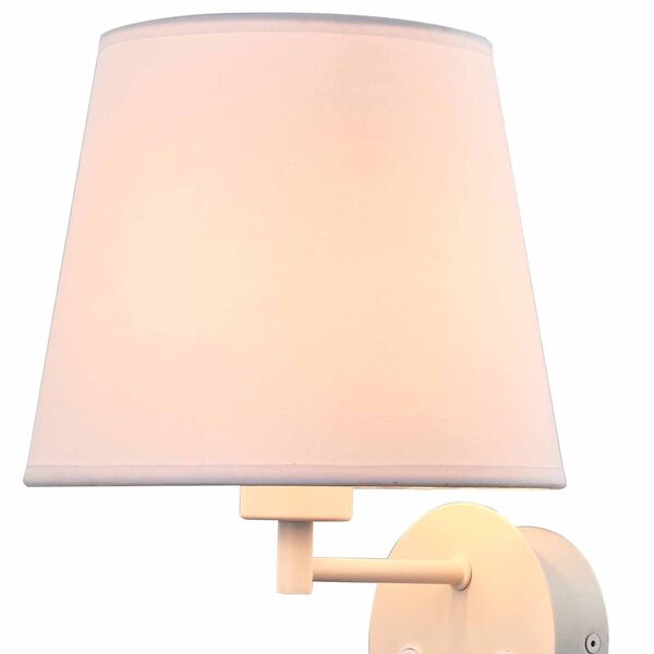 WALL LIGHT WHITE 1L [E27 + LED READER 3W 3000K + USB WHITE]