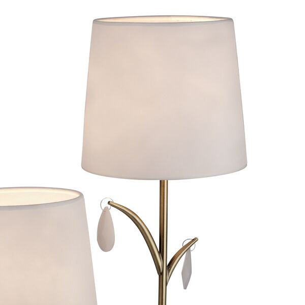 TABLE LAMP 2L SATIIN ANTIQUE