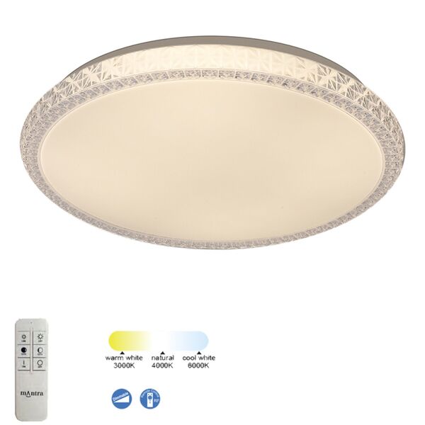 Ceiling Lamp LED 40W 3000K-6000K Round Remote Contorl WHITE
