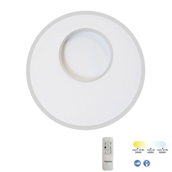 Ceiling Lamp LED 36W 3000K-6000K Round Remote Contorl WHITE