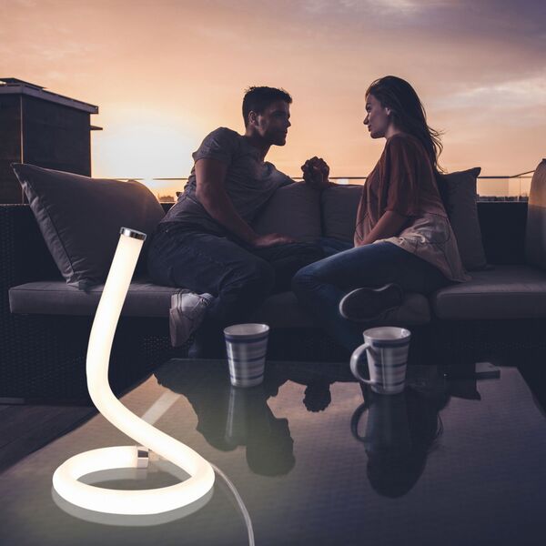 TABLE LAMP [LED 12W CHROME + ACRYLIC]