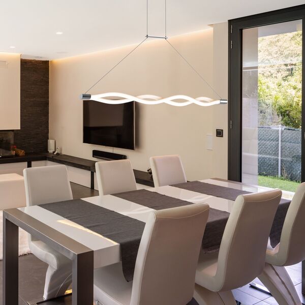 PENDANT LAMPT [LED 40W CHROME + ACRYLIC]