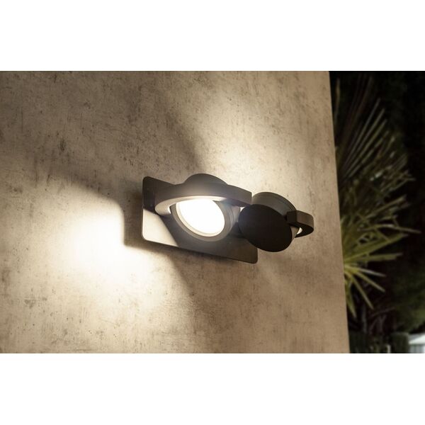 WALL LAMP GX53 - 2L DARK GREY