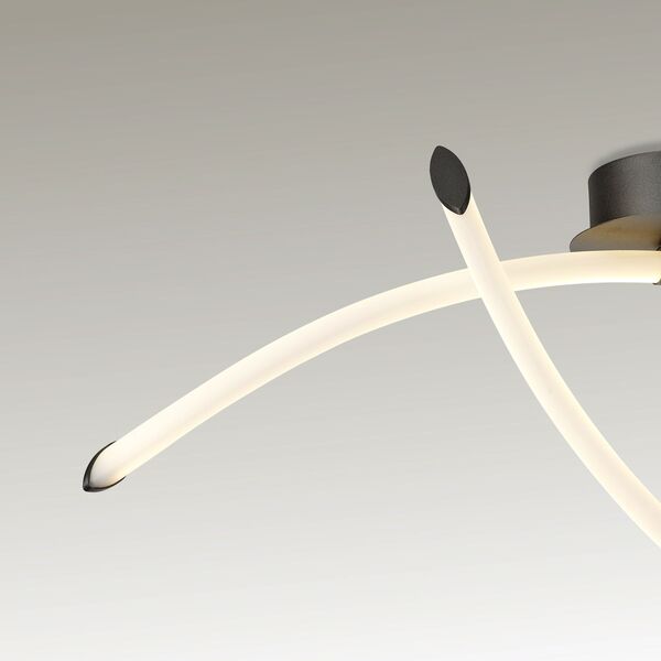 SEMIPLAFON LED [25W - 3000K - DIMMABLE TITANIUM + ACRYLIC]
