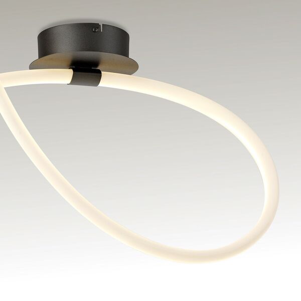 SEMIPLAFON LED [25W - 3000K - DIMMABLE TITANIUM + ACRYLIC]