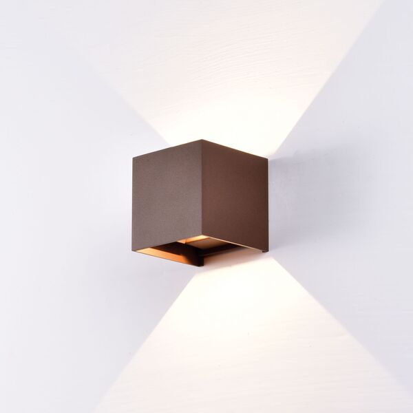 APPLIQUE OUTDOOR ROUND  LED* 2*6W 3000K  brown