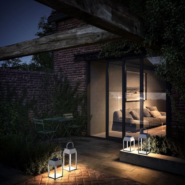 LANTERN WHITE PORTABLE OUTDOOR LED SOLAR 3000K WHITE