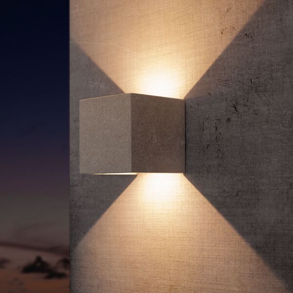 WALL LIGHT OUTDOOR LED 12W 3000K WHITE GREY