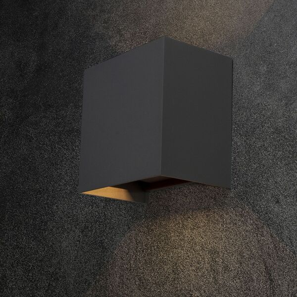 APPLIQUE OUTDOOR ROUND LED * 2*10W 3000K  DARK GREY