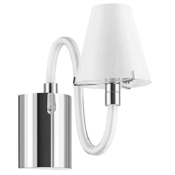Бра BIANCO [1х40W G9 ХРОМ БЕЛ. стекло (в комплекте)]