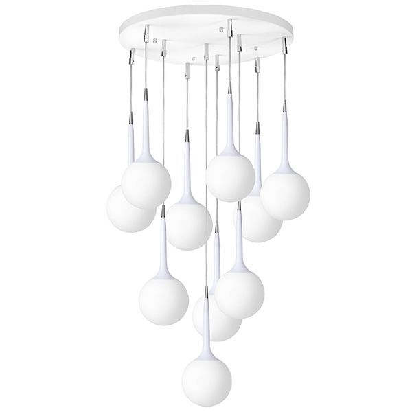 Люстра GLOBO [10х40W G9 БЕЛЫЙ/СЛОНОВАЯ КОСТЬ (в комплекте)]