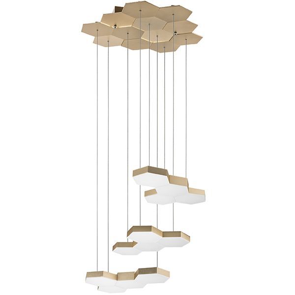 Люстра подвесная FAVO [LED-60W 2880LM Satin Gold 4000K (в комплекте)]