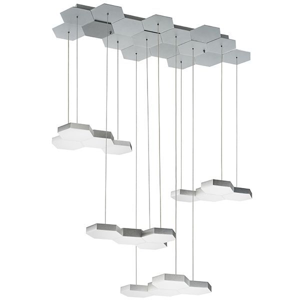 Люстра подвесная FAVO [LED-80W 3840LM Silver 4000K (в комплекте)]