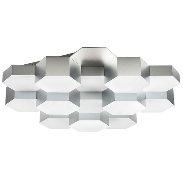 Люстра потол FAVO [LED-80W 3840LM Silver 3000K (в комплекте)]