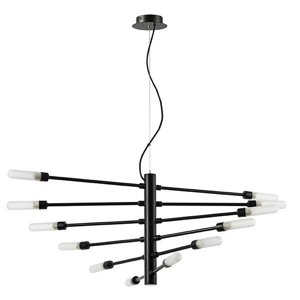 Люстра RAGNO [12х40W G9 ЧЕРНЫЙ МАТОВЫЙ (в комплекте)]