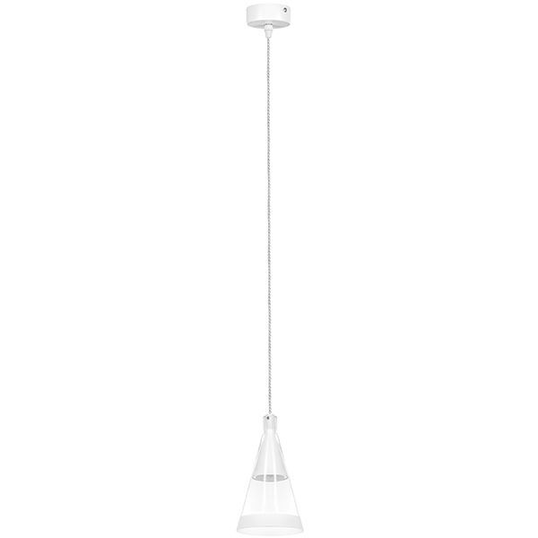 Люстра CONE [1х40W GU10 БЕЛЫЙ МАТОВ/ПРОЗРАЧНО-МАТОВЫЙ (в комплекте)]