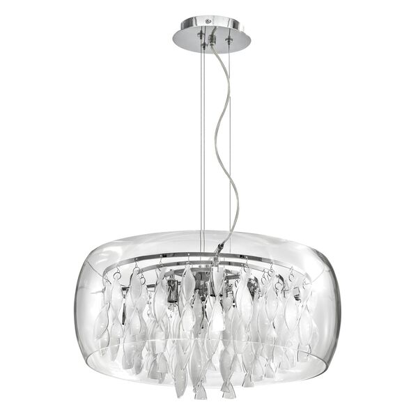 Люстра ACQUARIO [8х40W G9 ХРОМ БЕЛ стекло (в комплекте)]