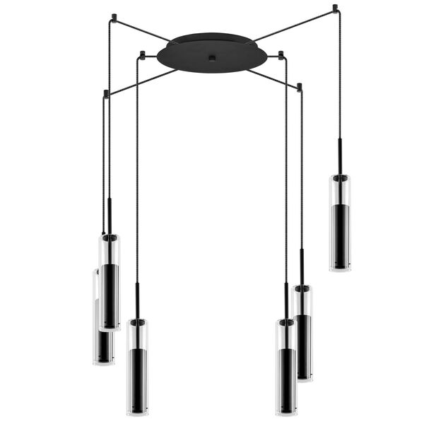 Люстра CILINO [6х40W GU10 MATT BLACK (в комплекте)]