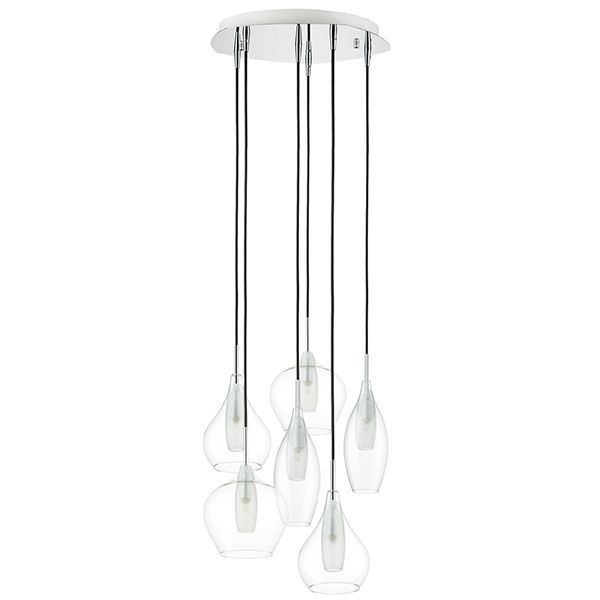Подвес PENTOLA [6х25W G9 ХРОМ/ПРОЗРАЧНЫЙ (в комплекте)]