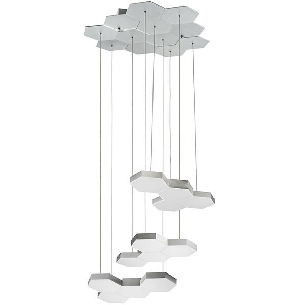 Люстра подвесная FAVO [LED-60W 2880LM Silver 3000K (в комплекте)]