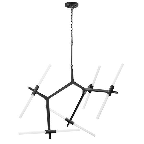 Люстра STRUTTURA [10х40W G9 ЧЕРНЫЙ МАТОВЫЙ (в комплекте)]