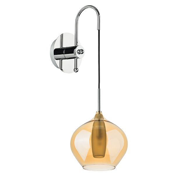 Бра PENTOLA [1х25W G9 ХРОМ/ЯНТАРЬ (в комплекте)]