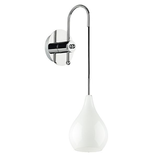 Бра PENTOLA [1х40W E14 ХРОМ/БЕЛЫЙ (в комплекте)]