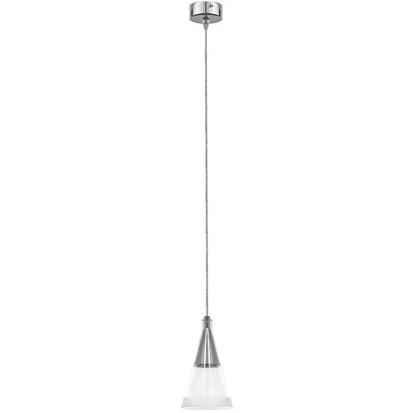 Люстра CONE [1х40W GU10 ХРОМ/ПРОЗРАЧНО-МАТОВЫЙ (в комплекте)]