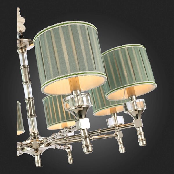 Люстра подвесная ST-Luce Oleo [Никель/Оливковый E14 8*40W]