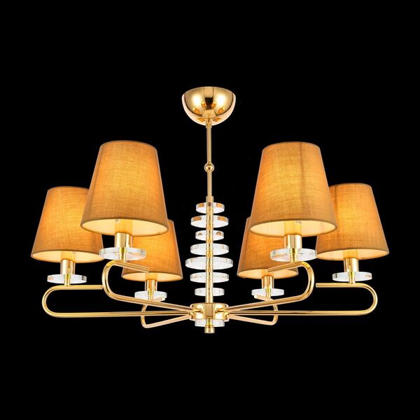 Люстра подвесная ST-Luce Escalla [Французское золото/Бежевый E14 6*40W]