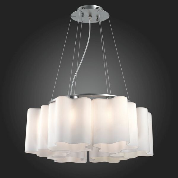 Люстра подвесная ST-Luce Onde  [Серебристый/Белый E27 6*60W]