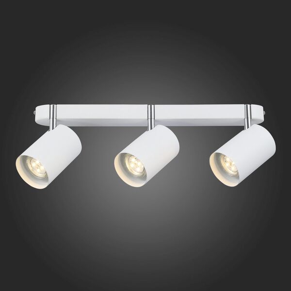 Спот ST-Luce [Белый, Хром/Белый GU10 LED 3*3W]