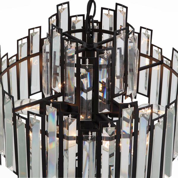Люстра подвесная ST-Luce Chiarezza [Черный/Черный, Прозрачный E14 6*40W]