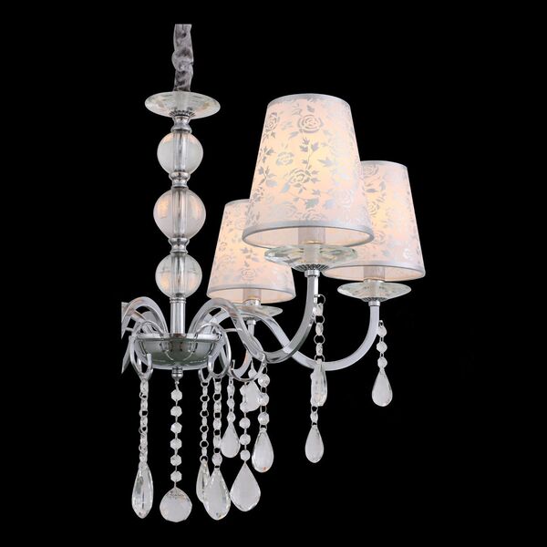 Люстра подвесная ST-Luce Aumentato [Хром, Прозрачный/Белый, Хром E14 6*40W]