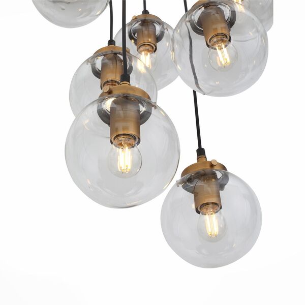 Люстра подвесная ST-Luce Varieta [Черный, Золото/Прозрачный E27 8*40W]
