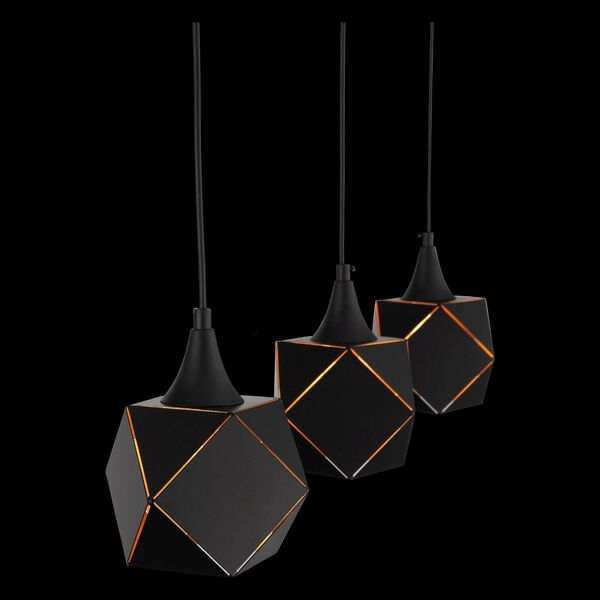 Люстра подвесная ST-Luce Enigma [Черный/Черный, Золото E14 3*40W]