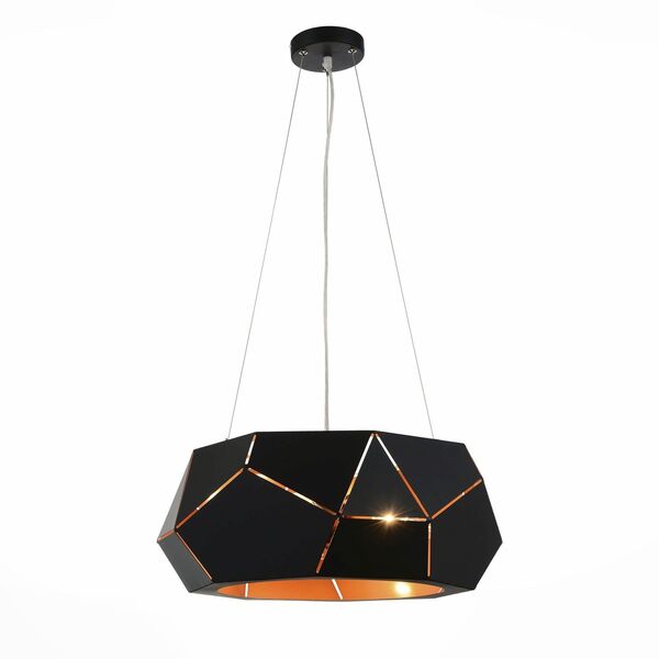 Люстра подвесная ST-Luce Enigma  [Черный/Черный, Золото E14 6*40W]