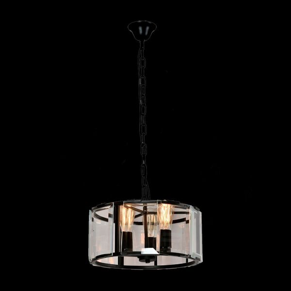 Люстра подвесная ST-Luce Peltro  [Черный/Прозрачный E27 5*60W]