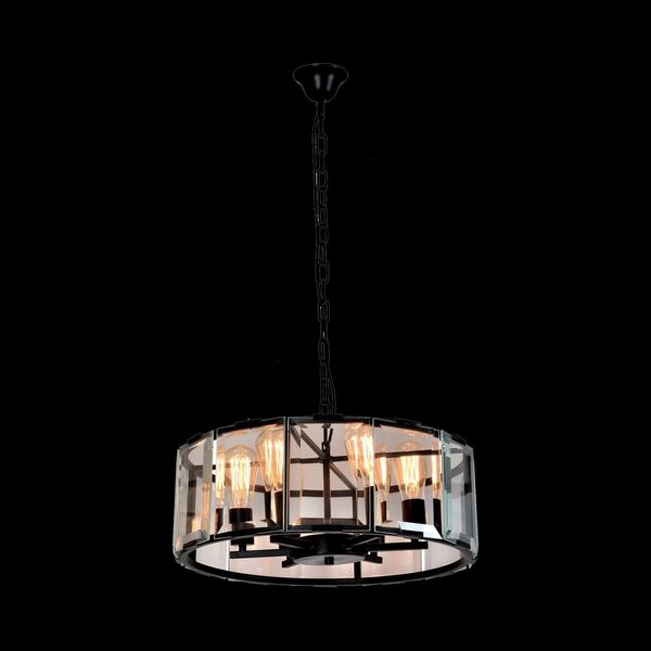 Люстра подвесная ST-Luce Peltro [Черный/Прозрачный E27 7*60W]