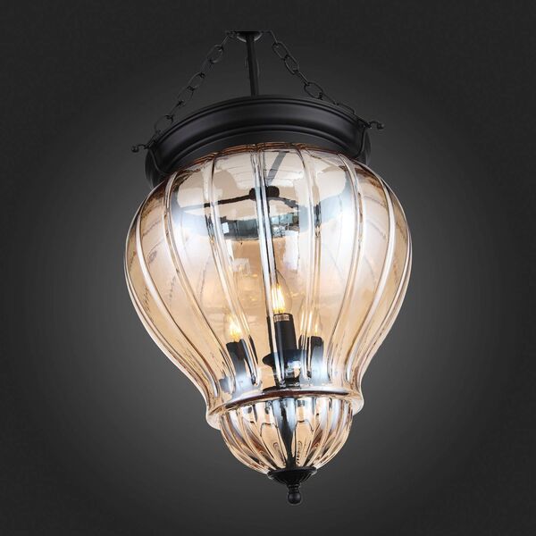 Люстра подвесная ST-Luce Sotto[Черный/Янтарный E14 3*60W]