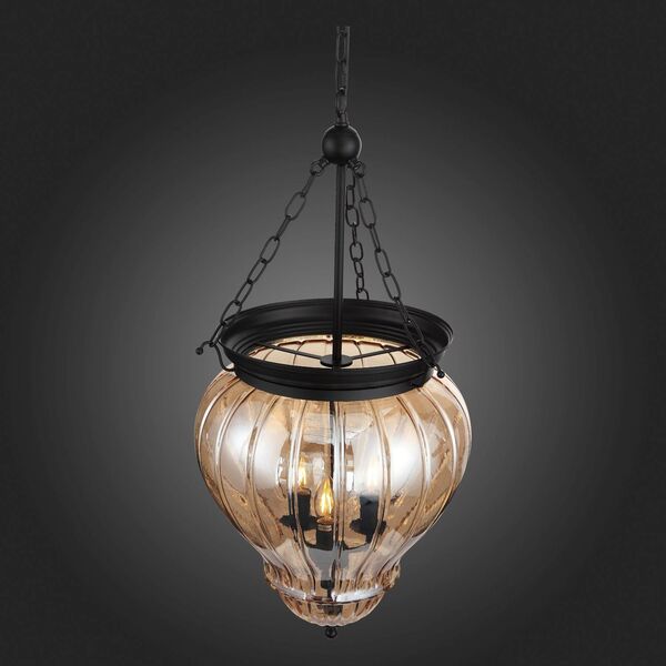 Люстра подвесная ST-Luce Sotto[Черный/Янтарный E14 3*60W]